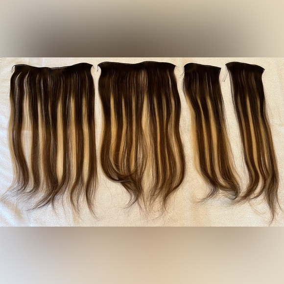 NEW Halocouture Hand Tied Weft Extensions 20” Balayage Color B4/27 Human Hair - Picture 2 of 9